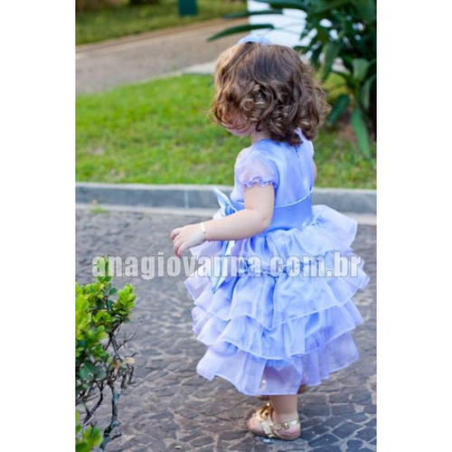 Vestido infantil princesa sofia tema aniversario 1 ao no Shoptime