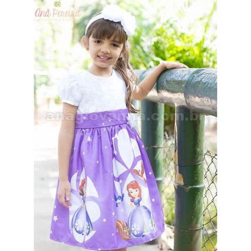 Vestido infantil tema Princesa Sofia em Promoção na Americanas