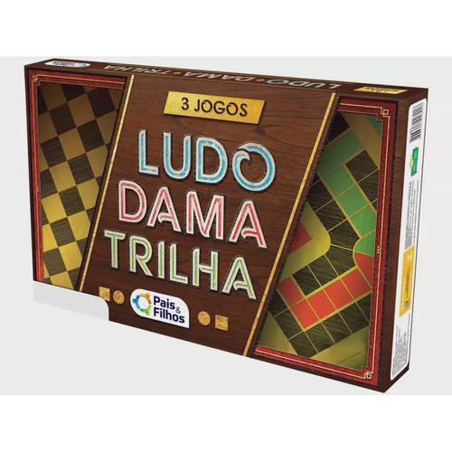 Jogo de Tabuleiro 3 Jogos Ludo, Dama e Trilha Pais e Filhos :  .com.br: Brinquedos e Jogos