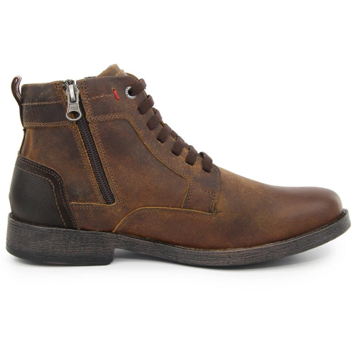 Bota coturno masculina store couro