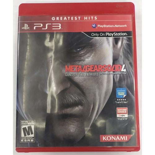 Jogo Metal Gear Solid 4: Guns of the Patriots - Ps3