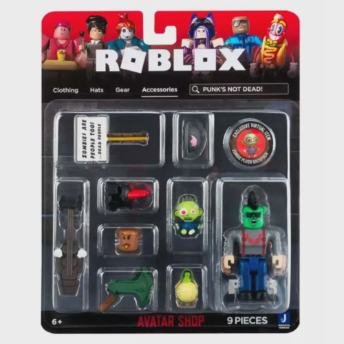 Boneco Roblox Avatar Shop - Pack Figura Punks + Cód Virtual - Ri Happy