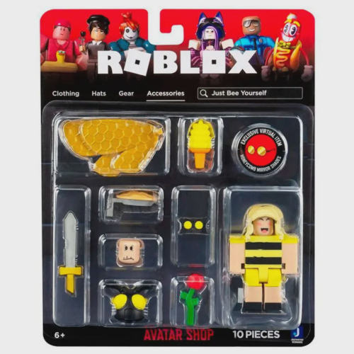 Boneco Roblox Avatar Shop Pack Figura Just Bee + Cód Virtual