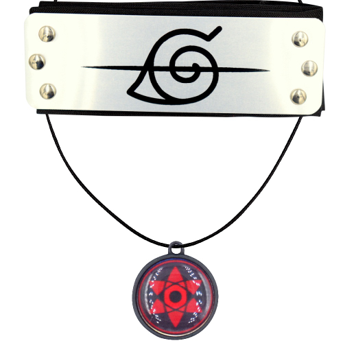 Colar Cordão Sharingan Akatsuki Nuvem Vermelha Regulável a Pronta