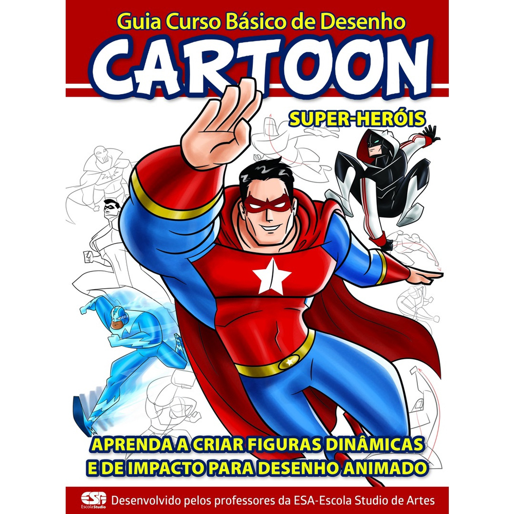 Livro - Guia Curso básico de desenho Super Heróis Cartoon na Americanas  Empresas