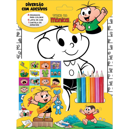 Livro - Turma da Mônica Diversão com Adesivos - Mônica e Cebolinha