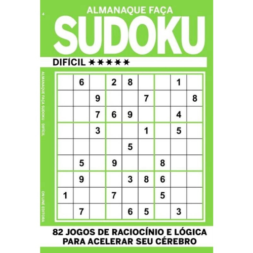 Sudoku Médio/Difícil Ed. 01 na Americanas Empresas