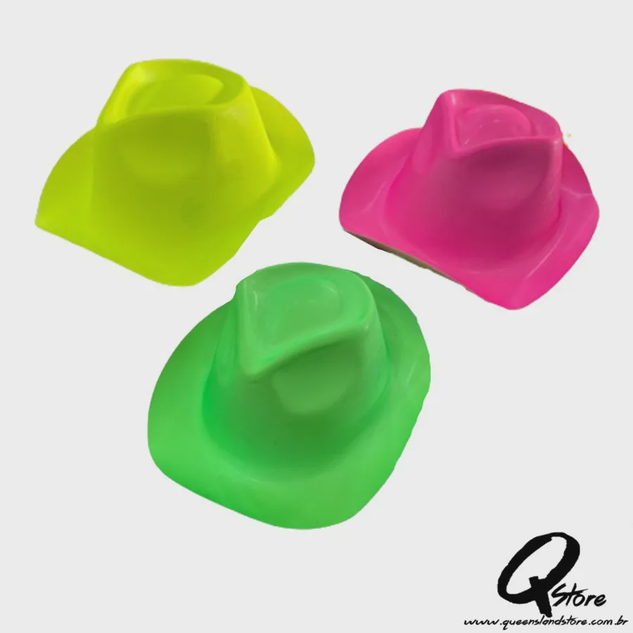 Chapeu Plastico Coquinho Neon - Verde - Atacado Contini