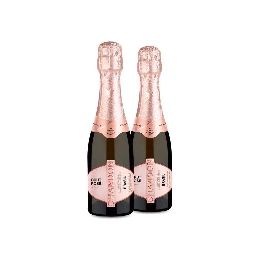 Kit Espumante Chandon Rosé Brut Baby 187 ML 2 Garrafas No Shoptime