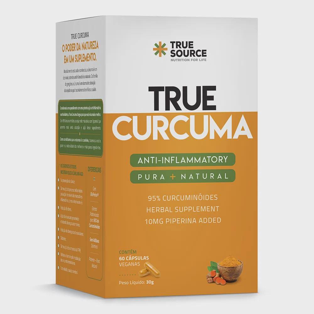 True Curcuma 500mg - 60 Capsulas - True Source Em Promoção | Ofertas Na ...