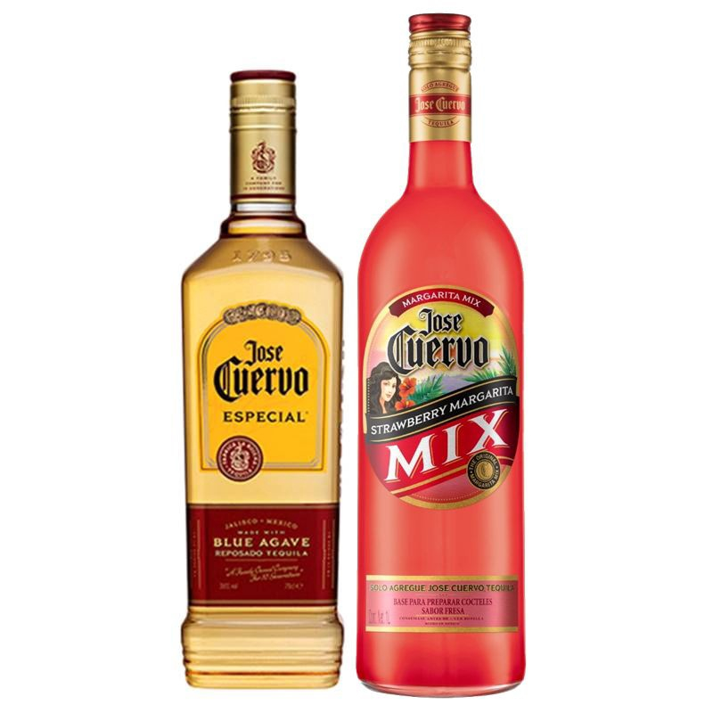 Kit Tequila Jose Cuervo Ouro 750ml E Margarita Morango 1 Lt Em Promoção ...