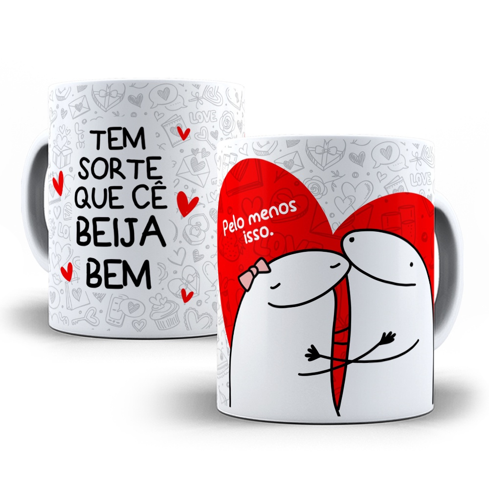 Caneca Personalizada Flork Meme com frases engraçadas.