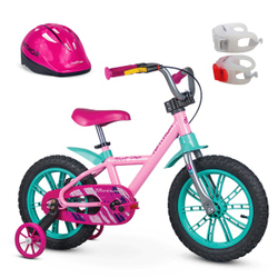 Kit Bicicleta Infantil Aro 14 First Pro Feminina + Capacete + Sinalizador LED Menor preço em Kit Bicicleta Infantil Aro 14 First Pro Feminina + Capacete + Sinalizador LED