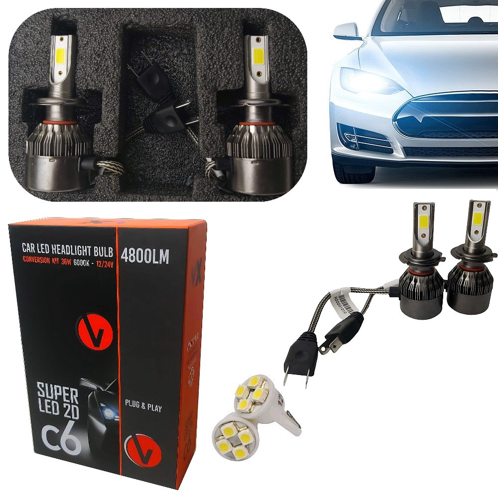 Kit L Mpada Farol Super Led Headlight C D W K H No Shoptime