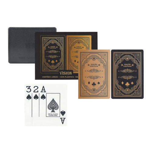 Xadrez + Baralho Cartas Kit Jogos Lazer Diversão - 1 Fit - Baralho