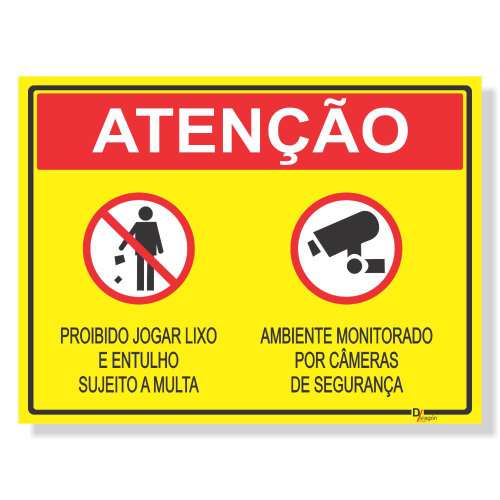 Placa de Sinalização Atenção não Jogue Lixo 1 em Promoção na Americanas