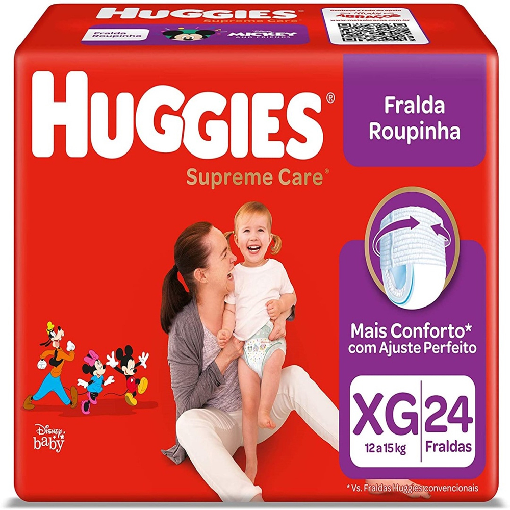 Fralda Huggies Roupinha Supreme Care Mega Xg 24 Unidades | Submarino