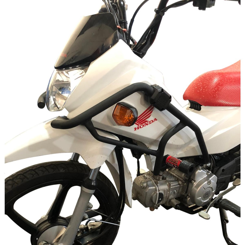 Protetor Motor Carenagem Stunt Race Pop 110 Pop 110i Branco