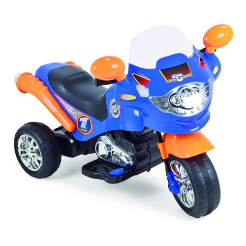 Mini Moto Elétrica Infantil Triciclo Criança Motorizado Azul