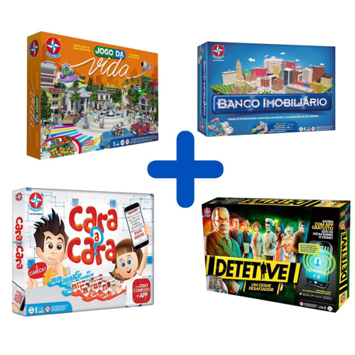 Kit Jogo Da Vida + Detetive Jogos De Tabuleiro Estrela na Americanas  Empresas