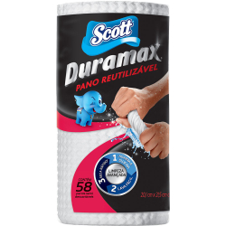 Pano Reutilizável Scott Duramax c/ 58 Unidades Branco Menor preço em Pano Reutilizável Scott Duramax c/ 58 Unidades Branco