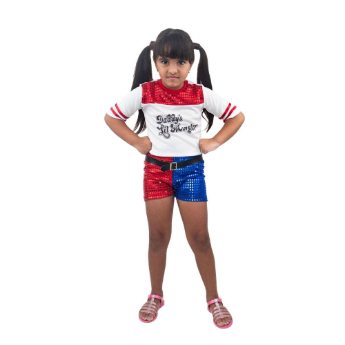 Fantasia Infantil Arlequina Blusa e Saia Tamanho De 3 à 12 Anos - Fantasia  Kids