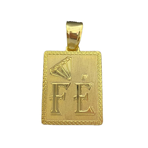 Pingente diamante fé gg - banhado A ouro 18K em Promoção na Americanas