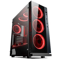 Gabinete gamer nfx dark raptor Preto (sem fonte e coolers) Menor preço em Gabinete gamer nfx dark raptor Preto (sem fonte e coolers)