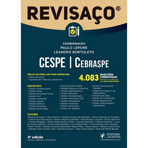 Revisaço - Cespe-cebraspe - 4083 Questões Comentadas - 2019 No Shoptime