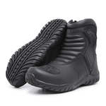 Bota Motociclista Masculina Couro Cano Baixo Zíper Conforto