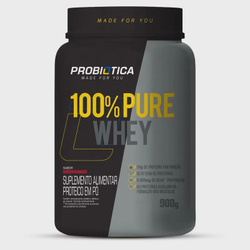 100% pure whey Morango 900g Probiótica Menor preço em 100% pure whey Morango 900g Probiótica