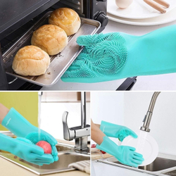 Luva Esponja Lava Louça Multiuso Silicone Par Menor preço em Luva Esponja Lava Louça Multiuso Silicone Par