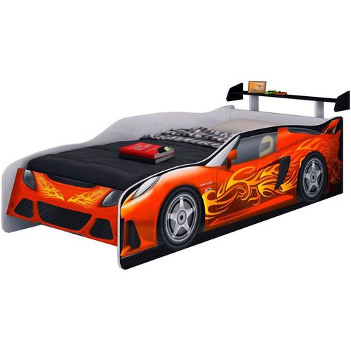 Cama Infantil Carros Com Farol Luz/led Original Disney Star Pura Magia  Vermelho/amarelo/preto