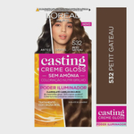 Tintura Casting Creme Gloss Poder Iluminador de L'oréal Paris 535 Petit Gateau