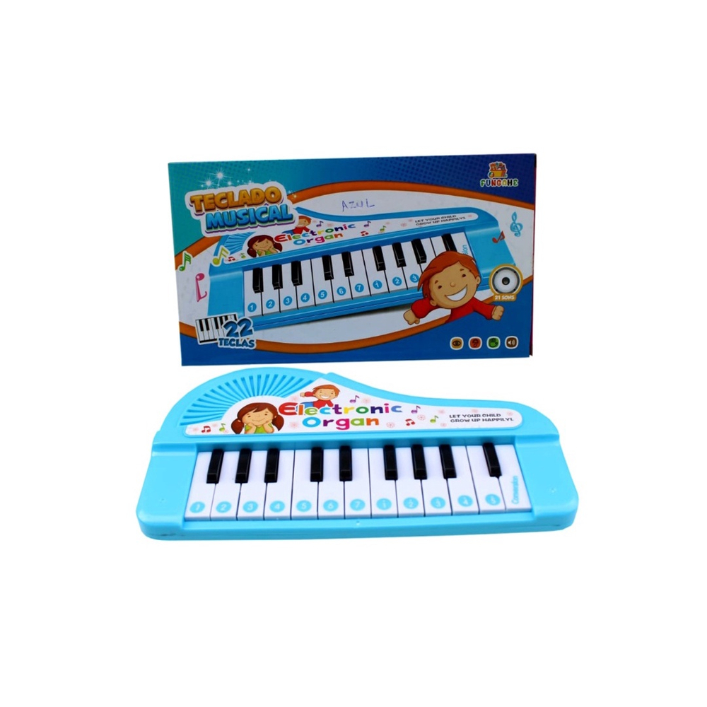 Pianinho Infantil Musical 22 Teclas E Sons Brinquedo p/ Bebê