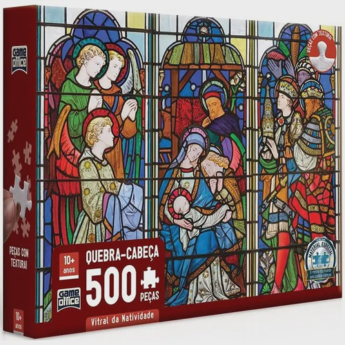 Puzzle Quebra Cabeça 500 peças Arte Sacra Vitral – Game Office