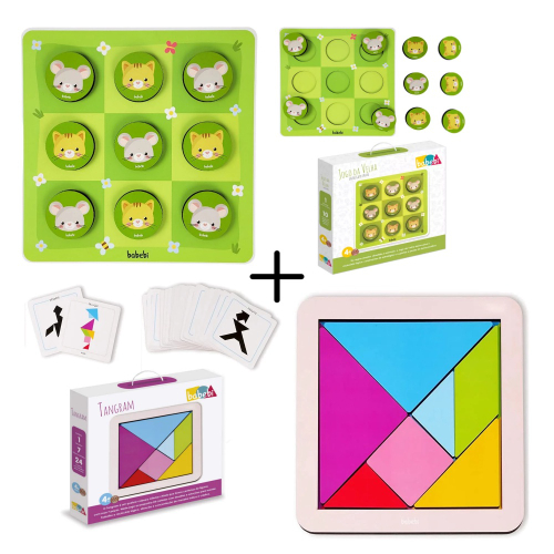 Kit Tangram Quebra-cabeca Infantil + Jogo da Velha Entre Gato e Rato na  Americanas Empresas