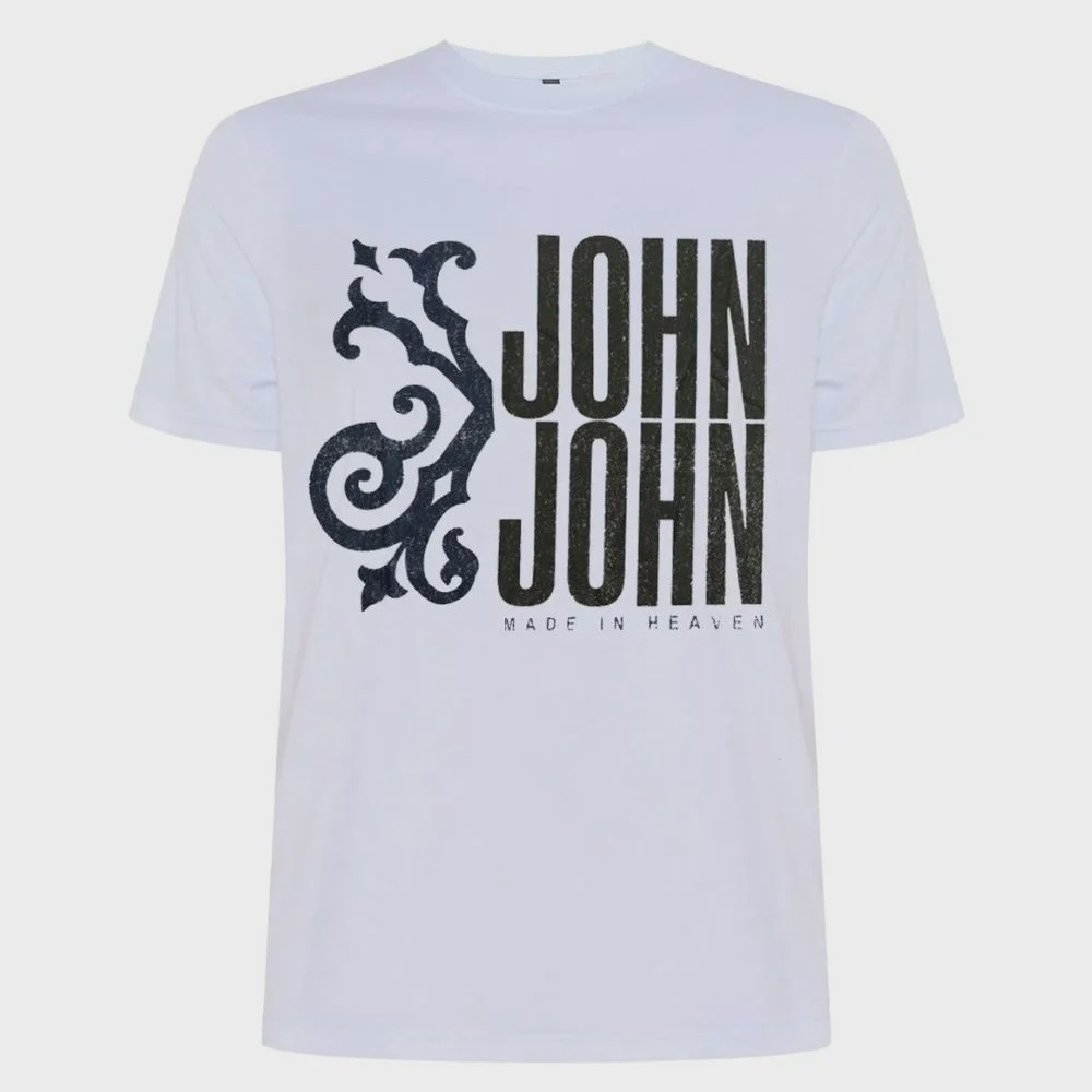 Camiseta John John Embossed Masculina Branca