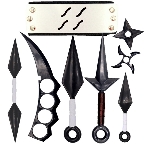 Kit ninja Naruto Kunai Naruto Shuriken Bandana Névoa Kisame +