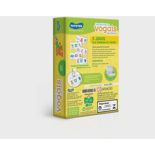 Jogo Educativo Descobrindo as vogais - ENGENHA KIDS - Produtos e acessórios  para bebê