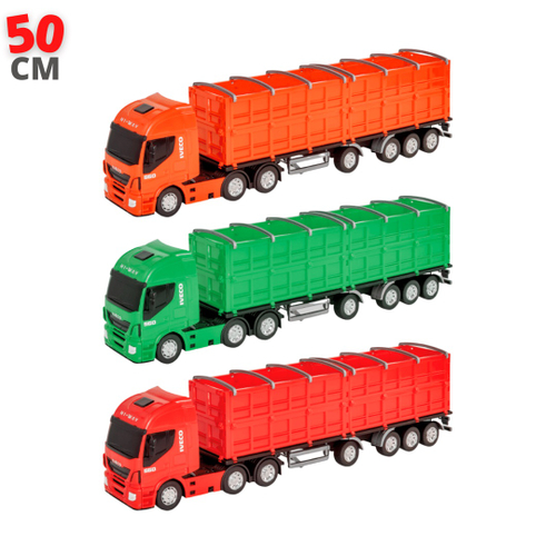 Caminhão Carreta de Brinquedo Miniatura Metal 30cm Coleção