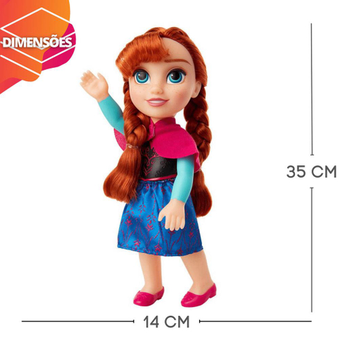 Boneca Frozen Anna Articulada Coleção Disney Grande 37 cm no Shoptime