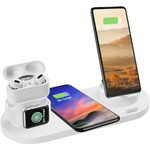 Carregador 6 em 1 qi 15w Carregador Rápido sem Fio para iPhone 13 iPhone 14 14 Pro 14 Plus 14 Pro Max em 1 Apple Watch 7 6 5 4 3 Airpods Pro Estação de Carregamento Rápido