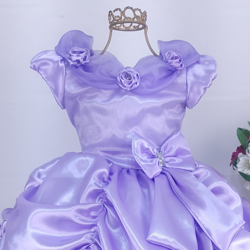 Vestido - Princesa Sofia  Lilás - Comprar em SAMULICA