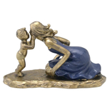 Estatueta / Escultura Decorativa Mae Com Filho Em Resina