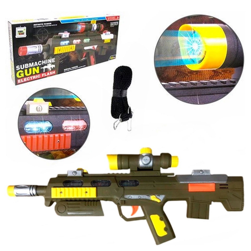 Metralhadora Pistola Brinquedo Tipo Nerf Luz Som Camuflada - R$ 59,99