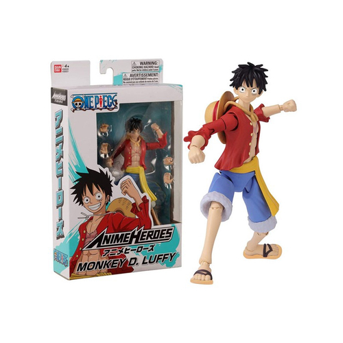 Anime Heroes Monkey D. Luffy One Piece Action Figure by Bandai 