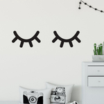 Adesivo de Parede para Quarto Cílios Olhinhos Fechados 19cm