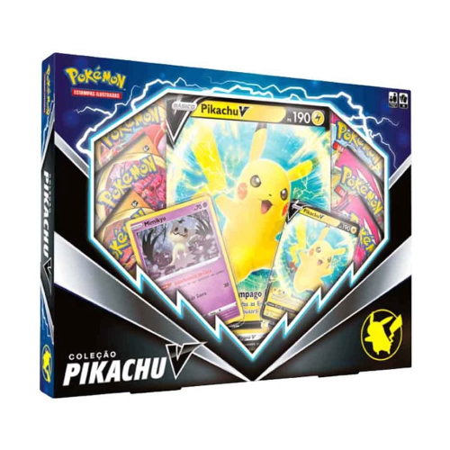 Cartas Pokemon Box Pikachu Coleção Especial Pikachu V Original Copag