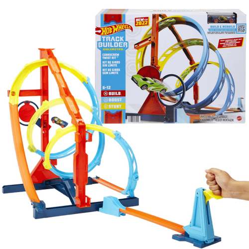 Hot Wheels Track Builder Pista Lançador com Looping Ajustável